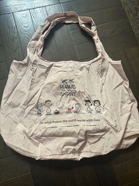 Snidel x Peanuts Light Pink Reusable Tote